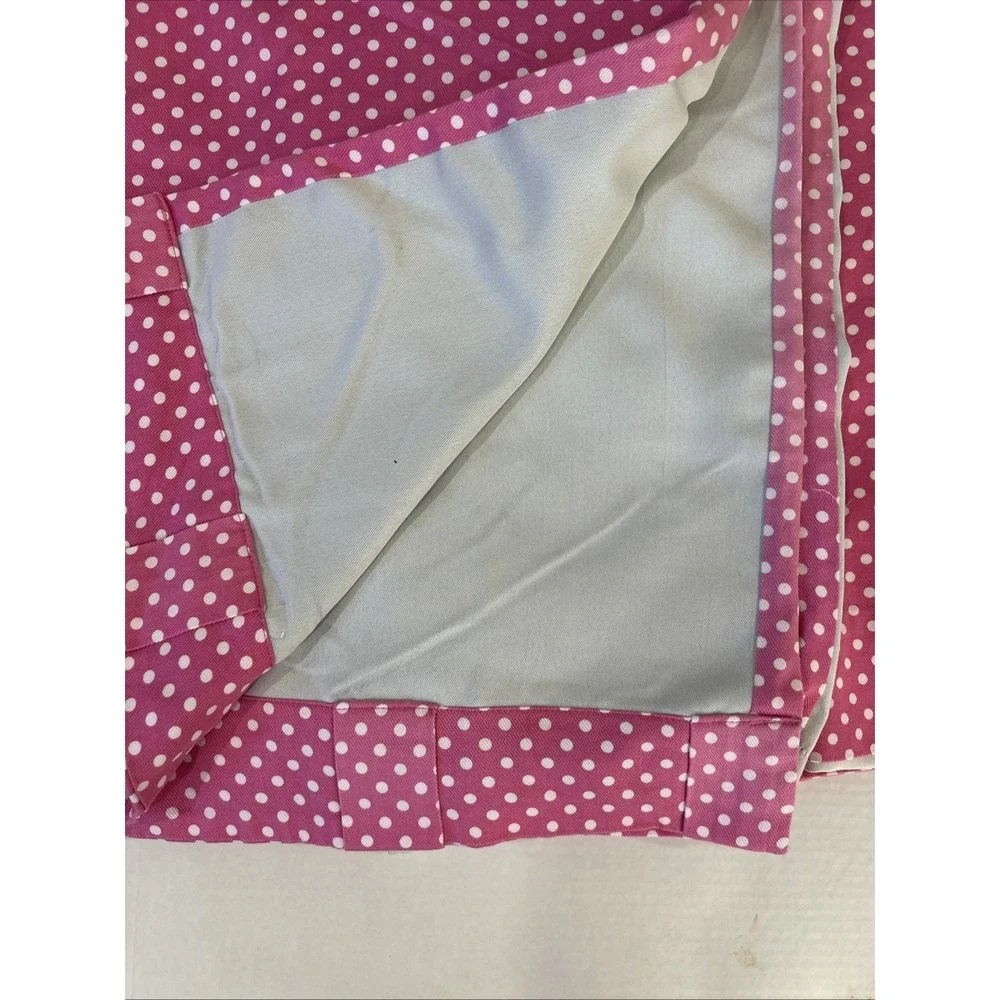 Pottery Barn Kids Pink Polka Dotted Curtain panels 44 x 84 Blackout Panel